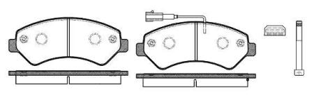 Колодки гальмівні диск. перед. (Remsa) PSA Boxer Jumper Ducato 11> (P13753.12) WOKING P1375312
