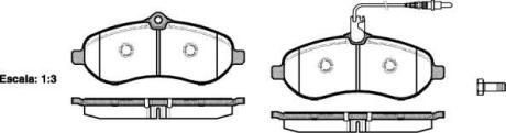 Колодки гальмівні диск. перед. (Remsa) Citroen Jumpy 1.6 07-,Citroen Jumpy 2.0 07- (P13923.01) WOKING P1392301