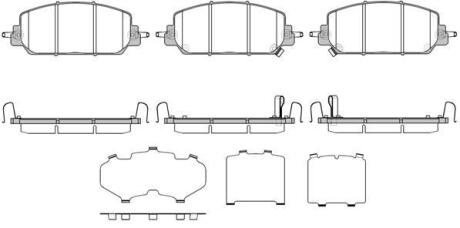 Колодки гальмівні диск. перед. (Remsa) Honda CR-V 2,4i 17> (P14083.22) WOKING P1408322