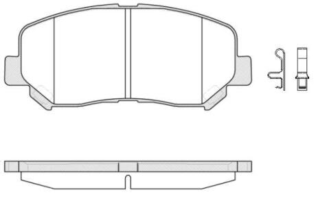 Колодки гальмівні диск. перед. (Remsa) Mazda Cx-5 2.0 11-,Mazda Cx-5 2.2 11- (P14133.02) WOKING P1413302
