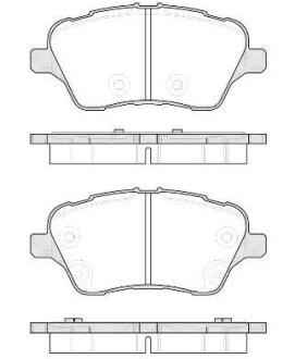 Колодки гальмівні диск. перед. (Remsa) Ford B-max 1.0 12-,Ford B-max 1.4 12-,Ford B-max 1.5 12- (P14143.00) WOKING P1414300