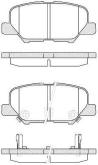 Колодки гальмівні диск. задн. (Remsa) Citroen C4 aircross 1.6 10-,Citroen C4 aircross 1.8 10- (P14363.02) WOKING P1436302