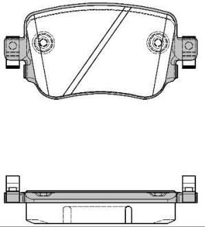 Колодки гальмівні диск. задн. (Remsa) Audi A1 2.0 10-,Audi A1 sportback 2.0 11- (P14493.08) WOKING P1449308