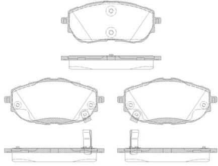 Колодки гальмівні диск. перед. (Remsa) Toyota Corolla Auris 13>18 (P14613.02) WOKING P1461302