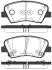 Колодки гальмівні диск. перед. (Remsa) Hyundai Elantra 1.6 10-,Hyundai I30 1.4 11- (P15123.32) WOKING P1512332 (фото 1)