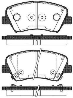 Колодки гальмівні диск. перед. (Remsa) Hyundai Elantra 1.6 10-,Hyundai I30 1.4 11- (P15123.32) WOKING P1512332