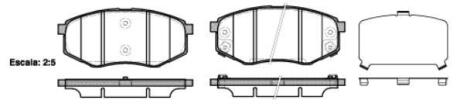 Колодки гальмівні диск. перед. (Remsa) Hyundai Ix20 1.4 10-,Hyundai Ix20 1.6 10- (P15263.02) WOKING P1526302