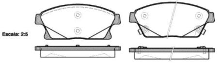 Колодки гальмівні диск. перед. (Remsa) Chevrolet Cruze / Trax / Orlando / Volt / Opel Astra J / Mokka X / Zafira C (P15313.02) WOKING P1531302