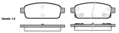 Колодки гальмівні диск. задн. (Remsa) Chevrolet Cruze I, Orlando, Trax I, Opel Astra J, Zafira C, Mokka A (P15323.02) WOKING P1532302