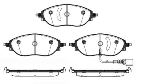 Колодки гальмівні диск. перед. (Remsa) VAG Passat B7 B8 / Golf VII / Tiguan II (P15703.01) WOKING P1570301