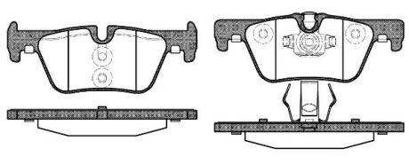 Колодки гальмівні диск. задн. (Remsa) BMW 3F30 1F20 (P15763.00) WOKING P1576300