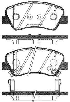Колодки гальмівні диск. перед. (Remsa) Hyundai Accent (10-), i20 (14-), Kia Rio (11-) (17-) (P15883.02) WOKING P1588302