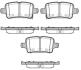 Колодки гальмівні диск. задн. (Remsa) Opel Astra k 1.0 15-,Opel Astra k 1.4 15- (P17283.02) WOKING P1728302 (фото 1)