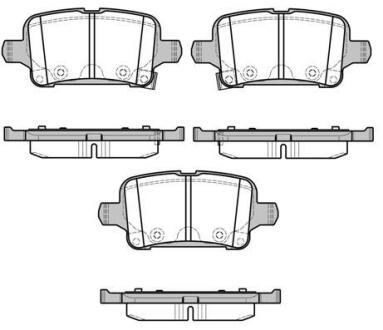 Колодки гальмівні диск. задн. (Remsa) Opel Astra k 1.0 15-,Opel Astra k 1.4 15- (P17283.02) WOKING P1728302