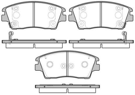 Колодки гальмівні диск. перед. (Remsa) Hyundai Tucson 1.6 15-,Hyundai Tucson 1.7 15- (P17763.02) WOKING P1776302