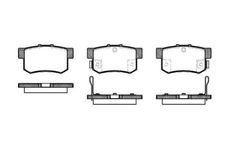 Колодки гальмівні диск. задн. (Remsa) Honda Accord vii 2.0 03-12,Honda Accord vii 2.2 03-12 (P2253.32) WOKING P225332
