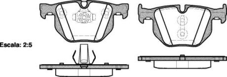 Колодки гальмівні диск. задн. (Remsa) BMW X5 (E70), X6 (E71), X5 (F15), X6 (F16) (P2813.61) WOKING P281361