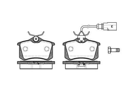 Колодки гальмівні диск. задн. (Remsa) Ford Mondeo iii 3.0 00-07,Vw Polo 1.2 01-12 (P3633.51) WOKING P363351