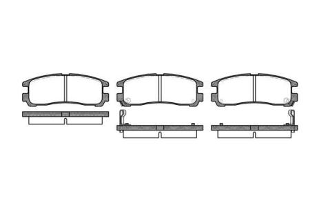 Колодки гальмівні диск. задн. (Remsa) Mitsubishi Galant 96>04, 04> (P3913.02) WOKING P391302