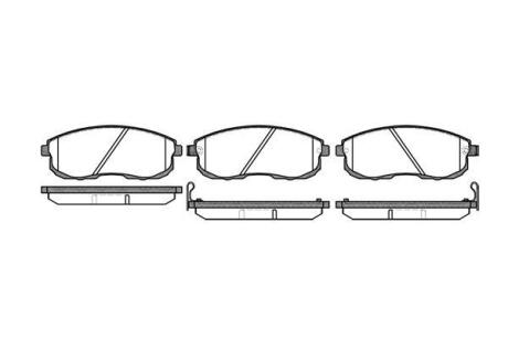 Колодки гальмівні диск. перед. (Remsa) Nissan 350 z 3.5 02-,Nissan Teana i 2.0 03-08 (P3933.12) WOKING P393312