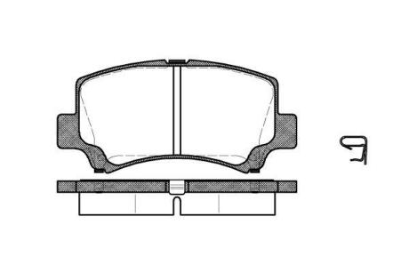 Колодки гальмівні диск. перед. (Remsa) Chery A1 (06-), Chery Jaggi (06-) (P6103.02) WOKING P610302