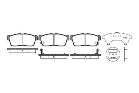 Колодки гальмівні диск. перед. (Remsa) Toyota Avensis 2,4i 03>08 / Hilux 05>08 (P6243.02) WOKING P624302