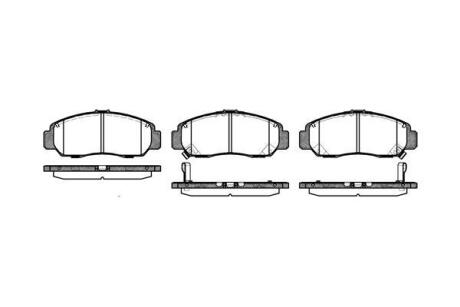 Колодки гальмівні диск. перед. (Remsa) Honda Civic 00> 05> 12> / Hyundai Matrix 01>, Santa fe 2,7i 01> / Nissan X-trail 2,5i 01> (P6473.12) WOKING P647312