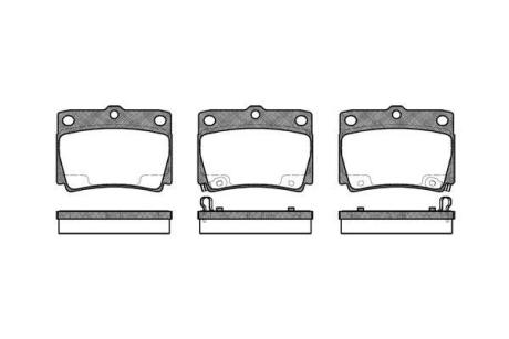 Колодки гальмівні диск. задн. (Remsa) Mitsubishi Pajero Sport I 98>08, II 08>15, III 15> (P6503.02) WOKING P650302