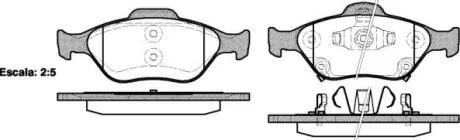 Колодки гальмівні диск. перед. (Remsa) Toyota Yaris 05> 11> (P6663.12) WOKING P666312