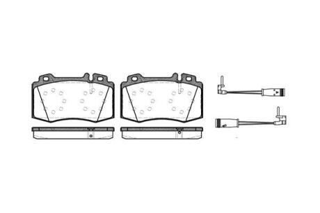 Колодки гальмівні диск. перед. (Remsa) MB C203 E211 S220 ML163 Brembo ver. (P6693.02) WOKING P669302