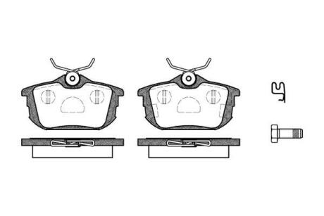 Колодки гальмівні диск. задн. (Remsa) Mitsubishi Colt 04>12 / Carisma Space Star 96>06 (P7053.12) WOKING P705312