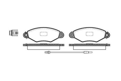 Колодки гальмівні диск. перед. (Remsa) Nissan Kubistar 1.2 03-,Nissan Kubistar 1.2 03-09 (P7433.01) WOKING P743301
