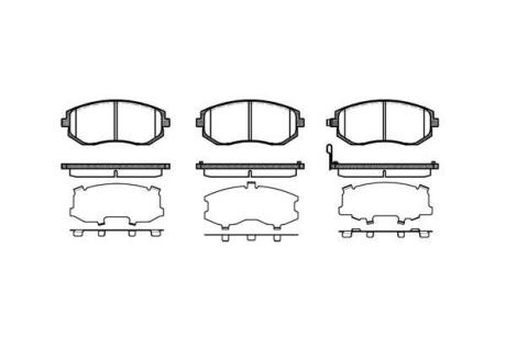 Колодки гальмівні диск. перед. (Remsa) Subaru Forester 03> 08> 13> / Impreza 00> 07> / Legasy 03> 09> / XV 12> (P8513.11) WOKING P851311