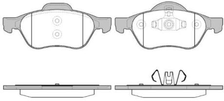 Колодки гальмівні диск. перед. (Remsa) Renault Laguna 1.5 08- (P8623.40) WOKING P862340