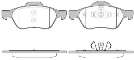 Колодки гальмівні диск. перед. (Remsa) Renault Laguna 1.5 08- (P8623.40) WOKING P862340