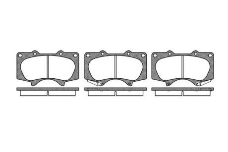 Колодки гальмівні диск. перед. (Remsa) Toyota LC120 Lexus GX470, Toyota LC150, Lexus GX460, Mitsubishi Pajero IV (P8883.00) WOKING P888300