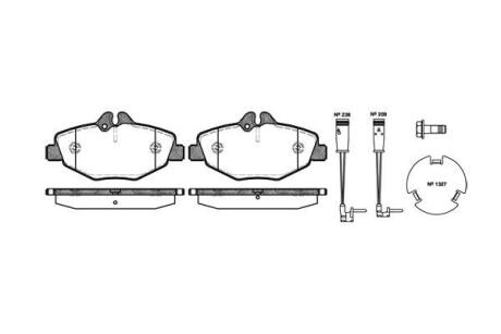 Колодки гальмівні диск. перед. (Remsa) MB E211 Bosch ver. (P8903.02) WOKING P890302