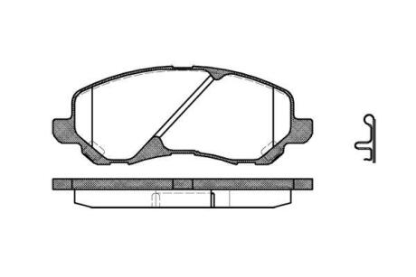 Колодки гальмівні диск. перед. (Remsa) Mitsubishi ASX 10> / Lancer X 08> / Grandis 04> (P9043.02) WOKING P904302