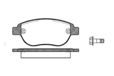 Колодки гальмівні диск. перед. (Remsa) PSA Berlingo Partner I / C4 I 206 207 307 / Doblo I Bosch ver. (P9413.00) WOKING P941300