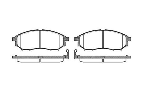 Колодки гальмівні диск. перед. (Remsa) Infiniti Ex 2.5 07-,Infiniti Ex 3.0 07- (P9523.14) WOKING P952314
