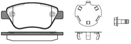 Колодки гальмівні диск. перед. (Remsa) Opel Corsa D / Fiat Doblo 01>10 (P9583.30) WOKING P958330