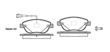 Колодки гальмівні диск. перед. (Remsa) Fiat Doblo Combo 10> (P9593.12) WOKING P959312