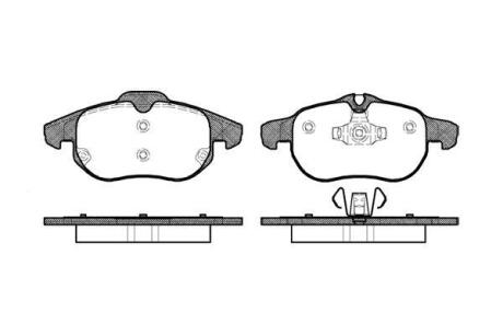 Колодки гальмівні диск. перед. (Remsa) opel Vectra C (P9883.00) WOKING P988300