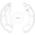 Колодки гальмівні бараб. задн. (Remsa) Hyundai Getz 1.1 02-10,Hyundai Getz 1.3 02-10 (Z4193.00) WOKING Z419300 (фото 1)