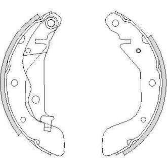 Колодки гальмівні бараб. задн. (Remsa) Chevrolet Aveo T250 T300 (Z4208.00) WOKING Z420800
