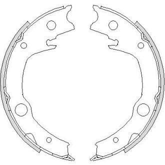 Колодки стоянкового гальма (Remsa) Toyota Avensis >08 Corolla >07 (Z4729.00) WOKING Z472900